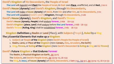DAVID'S KINGDOM OF HIS DESCENDANTS ISRAEL